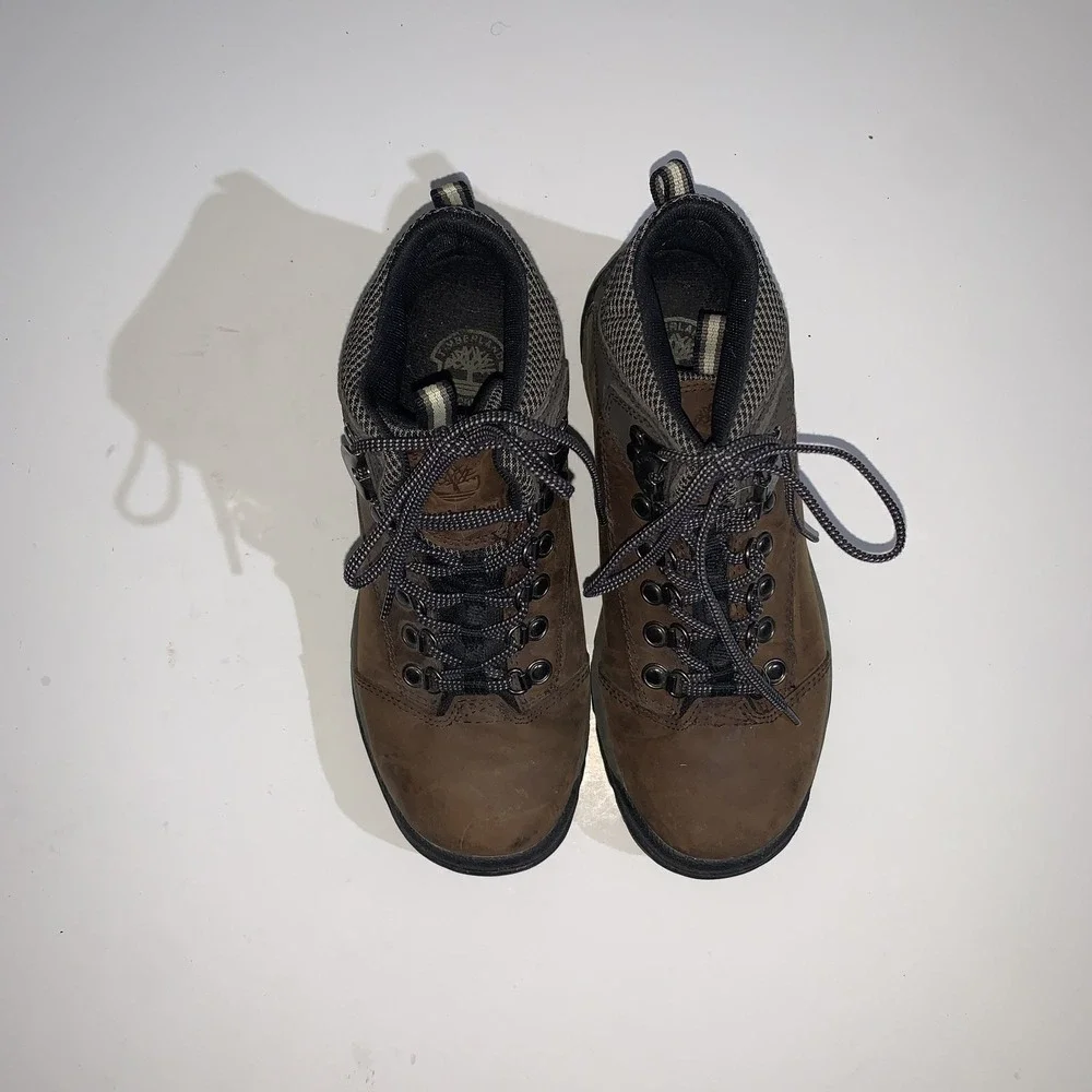 Timberland Boots Mens 7 Brown Leather Hiking Ankle Trail Outdoor 81694